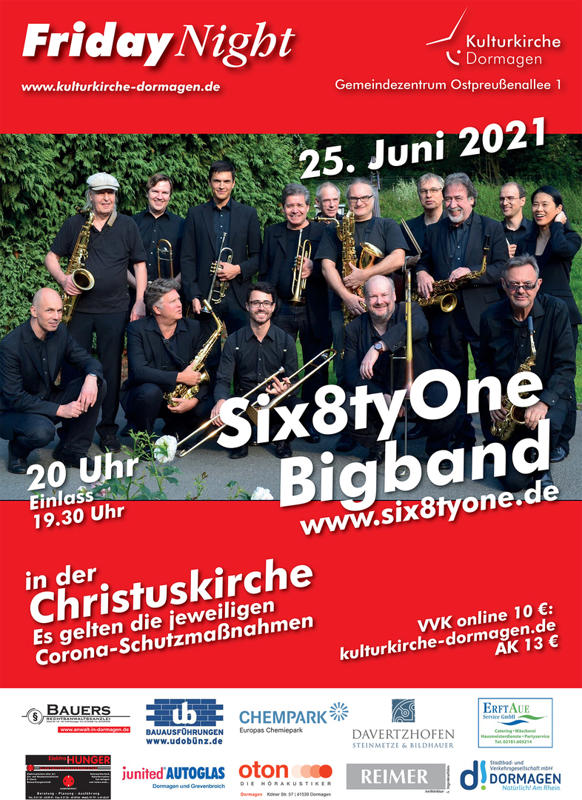 Konzertplakat Kulturkirche Dormagen 25.6.21